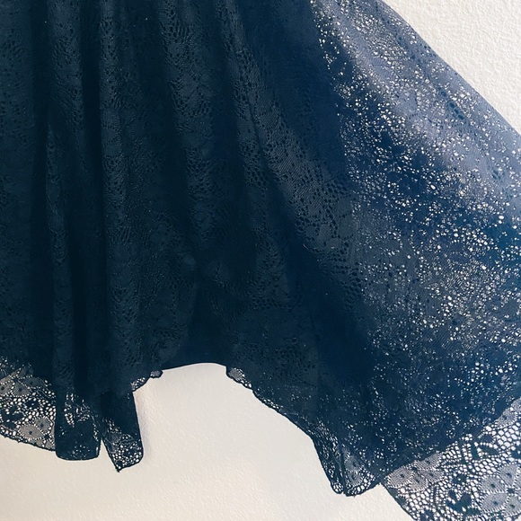 Black Lace Mid Length Dress - Picture 3 of 6